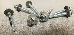 #10-16 X 1″ Unslotted Indented Hex Washer Head Tek Screw With Neoprene Washer