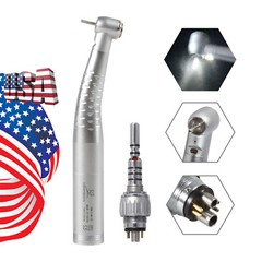 Dental Fiber Optic LED Standard Head Turbine Handpiece /6Hole Quick Coupler YB6
