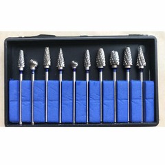 10 Pcs Dental Lab Polishing Bur Drills Tungsten Steel Carbide Burs Burrs 2.35MM