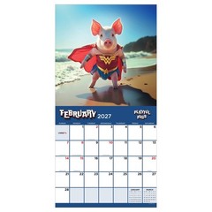 2027 Playful Pigs Wall Calendar