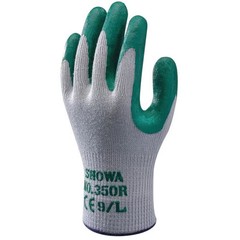 Coated Gloves, Nitrile, Crinkled, Palm and Fingers, 3 Abrasion Level,