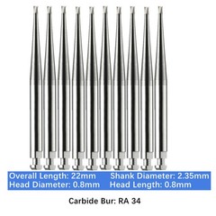 Vakker 10PC/PACK Dental Low Speed Carbide Burs Tungsten Latch Type LA RA SURG