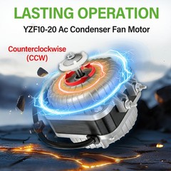 YZF10-20 Condenser Fan Motor AC 120V 60Hz 1550rpm 10/55W 0.8A Electric…