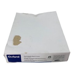 25 Count Oxford Letter Size Light Blue Panel & Border Front Report Cover