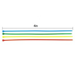 400 PCS Small Colored Zip Ties 4 Inch Multi-Color Nylon Self-Locking Zip Ties