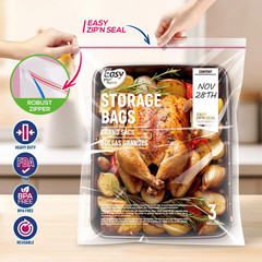 3 Gallon Zipper Lock Storage Bags16X18Reusable Extra Large Size Plastic Free