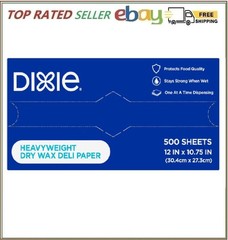 500 Heavyweight Premium Dry Wax Deli Papers Sheets (Size: 12″ X 10.75″)