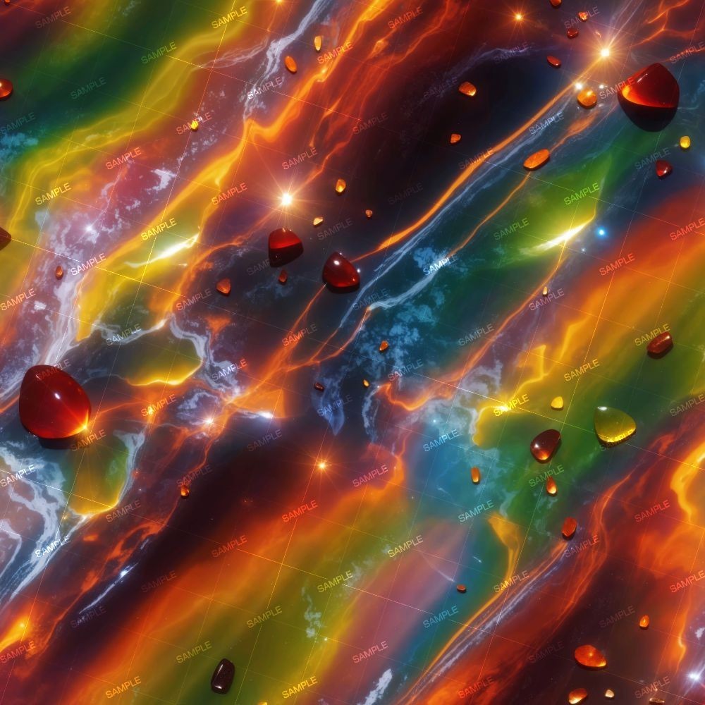 Fire Obsidian 43 – 16″ x 48″ Hydrographic Film Hydro Dipping