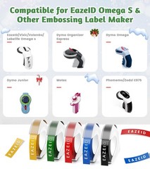 Embossing Label Maker Tape with Dymo Label Maker, 3/8 Inch 3D Plastic Labels …