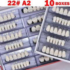 10Boxes Dental Acrylic Resin Denture 22#A2 Full Sets Teeth Upper Lower Shade USA