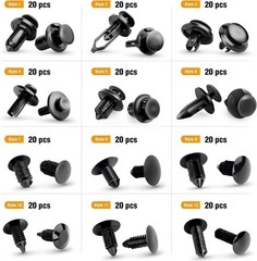 240pcs Auto Car Bumper Retainer Clips Kit Fastener Remover Push Pin Rivet Screw
