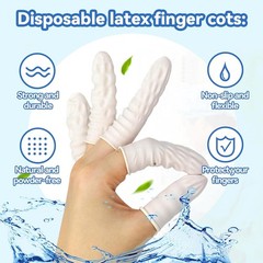 Small Disposable Finger Cots, Finger Protector Rubber, Finger Gloves 280 Pack