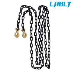 LABLT G80 Transport Binder Chain 1/4 Inch × 14 Ft | Chain with Clevis Grab Hooks