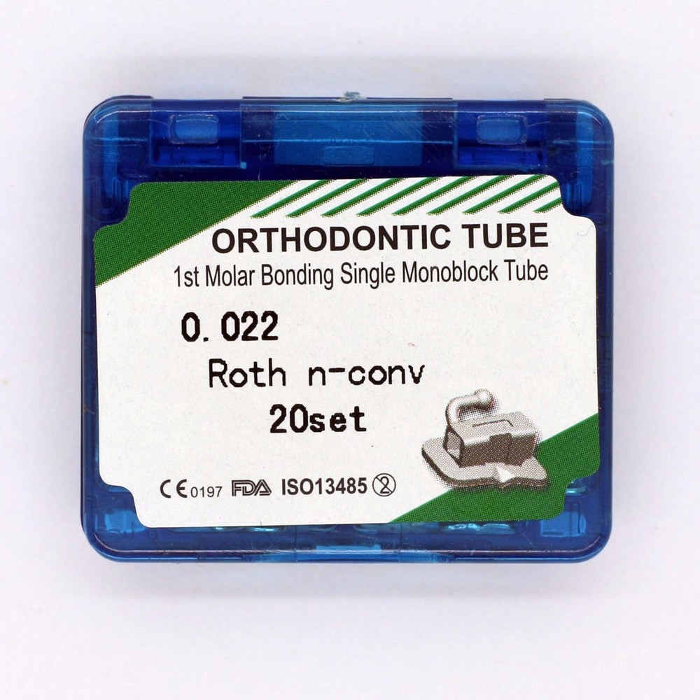 20 Sets Dental Inblock MIM 1st Molar Roth 022 Non-Convertible Buccal Tube Single