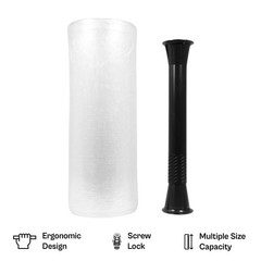 Coreless Pre Stretch Film Wrap Dispensers For Adjustable 15″-20″ Black Pack of 2