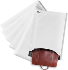 XL Solid White Poly Mailers – 32″ X 32″ Tear and Puncture Free Poly Bags – Water