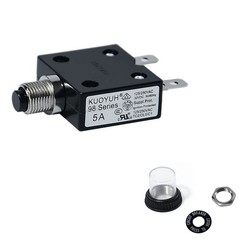 Universal 5 Amp Push Button Thermal Circuit Breaker 12-50V DC 125-250V Volt