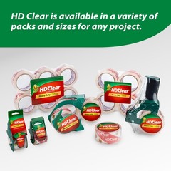 Duck HD Clear Extra Long Packing Tape – 6 Rolls of ﻿6 Rolls, 109 yds,