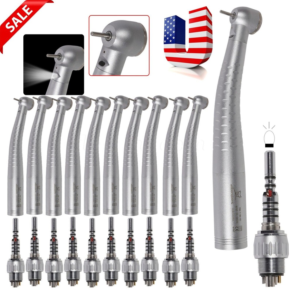 1-10 KaVo Style Dental Fiber Optic High Speed Handpiece 6Hole LED Coupler YD6