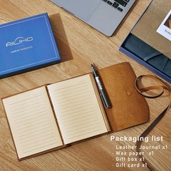 Leather Journal Notebook – Genuine Journals for 5×7.1, Dark Brown