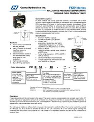 FCR51-10-16, 16GPM SAE10 Pressure Compensating Var Flow Control Valve, relief