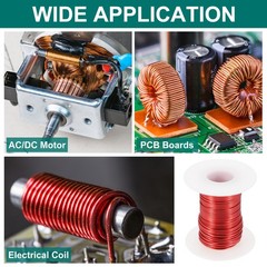 31 AWG Magnet Wire 31 Gauge 4 oz Enameled Copper Wire 155C(311F), Red White