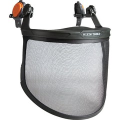 Klein Tools 60474 Safety Face Shield, Lightweight Steel Mesh Impact Rated, Black