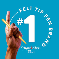 Paper Mate Flair Felt Tip Pens, Medium Point (0.7Mm), 12 Count – for Arts & Craf