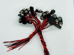 DC 9 Volt 9V SNAP ON BATTERY CLIP CONNECTOR T Type (t) Choose Quantity 1-20 pcs