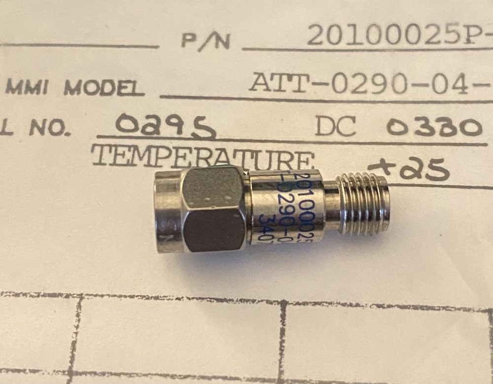 Midwest microwave ATT-0390-04-218-02 attenuator