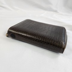 Full Grain Leather Classic Franklin Covey Planner Binder Organizer Croc Reptile