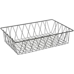 HUBERT® Wire Basket Nickel Powder-Coated Steel – 18″L x 12″W x 4″H