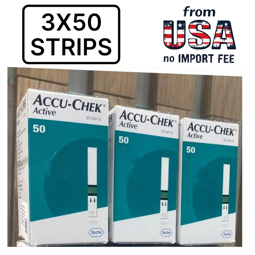 150 Accu-Chek Active Test Strips ,From USA Exp:12/2026-NO IMPORT FEE!!!
