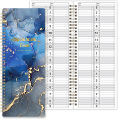 Undated Salon Appointment Book, 11.5″ x 4.7″, 6 AM – 9 PM, 2 Columns