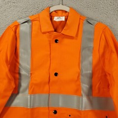 New FR Welding Jacket Small Reflective Stripes Flame Resistant 30″ Weldlite