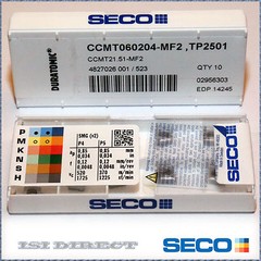 CCMT 21.51 MF2 TP2501 SECO ** 10 INSERTS ** FACTORY PACK **