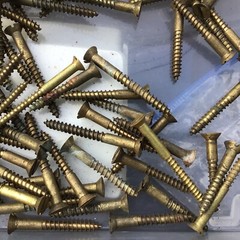 4 Pounds Brass Large Counter Song Brass Screws # 14+ ?