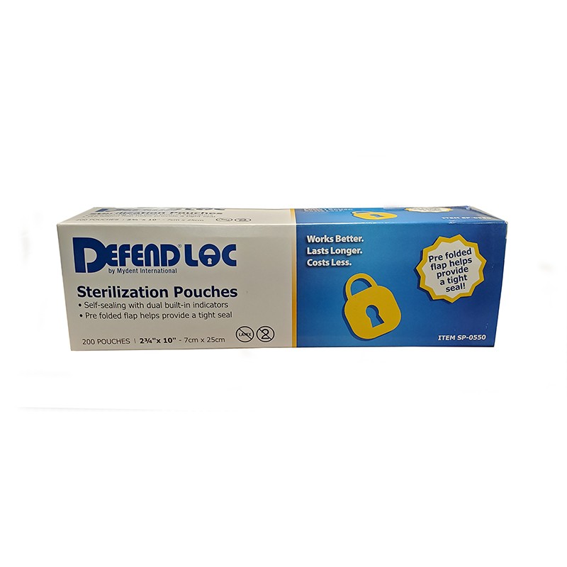 Mydent SP0550 Defend Plus Self Sealing Sterilization Pouches 2.75″ X 10″ 200/Box