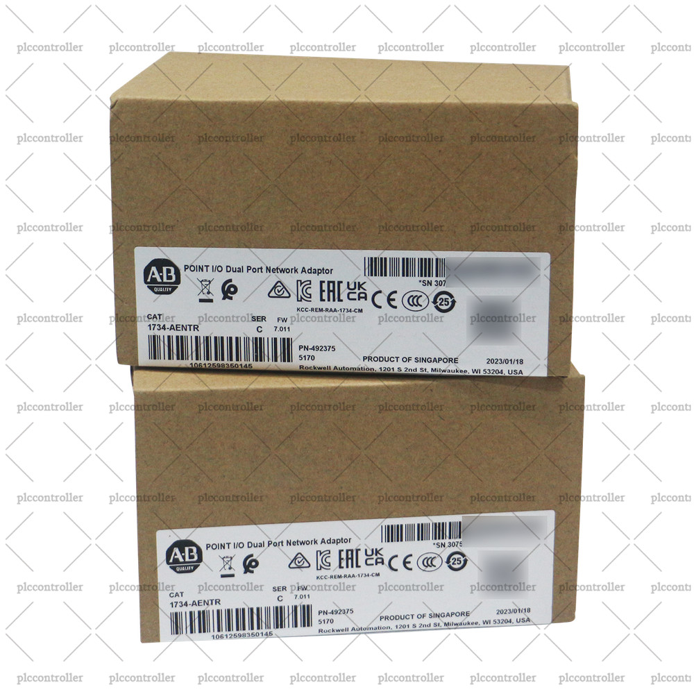 New Allen-Bradley 1734-AENTR POINT I/O Dual Port Network Adaptor EtherNet Module
