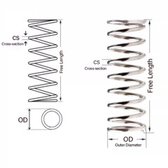 Compression Springs Wire Dia 2-4mm 304 Stainless Steel Shock Absorption Spring
