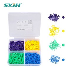 Disposable Dental Tooth Gap Wedges with End Circular Holes Plastic Wedge 4 Sizes