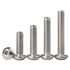 Metric Button Head Cap Allen Screw Bolt A2 Stainless M2 M2.5 M3 M4 M5 M6M8M10M12