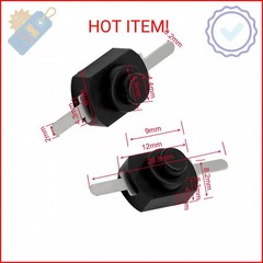 Litoexpe 50pcs Black Latching Mini ON/Off Switch Self-Lock Micro Push Button Swi