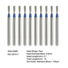 Dental Diamond Burs FG Round End Taper Pear Football Fine Coarse Grit 850 856