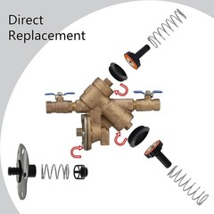 3/4″”-1″” Backflow Repair Kit for 975XL 975XL2 Replacements RK34-975XLC, Black