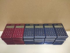 🧮 Casio SL-1100TV METALLIC RUBY RED 💎🍒Gem Collectible Calculator BIG Display