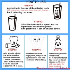 Fake Teeth Repair Kit, Provisional Fake Teeth Kit for Provisional Restoration…
