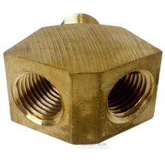 2 PC Brass Y Splitter Manifold 1/4″ Male MNPT x 2 Way 1/4″ Female FNPT Fitting