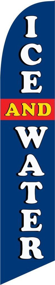 Ice and Water 12ft Feather Banner Swooper Flag – FLAG ONLY