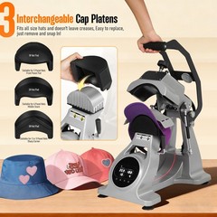 Digital Cap Hat Heat Press Transfer Sublimation Machine Automatic Double Heater